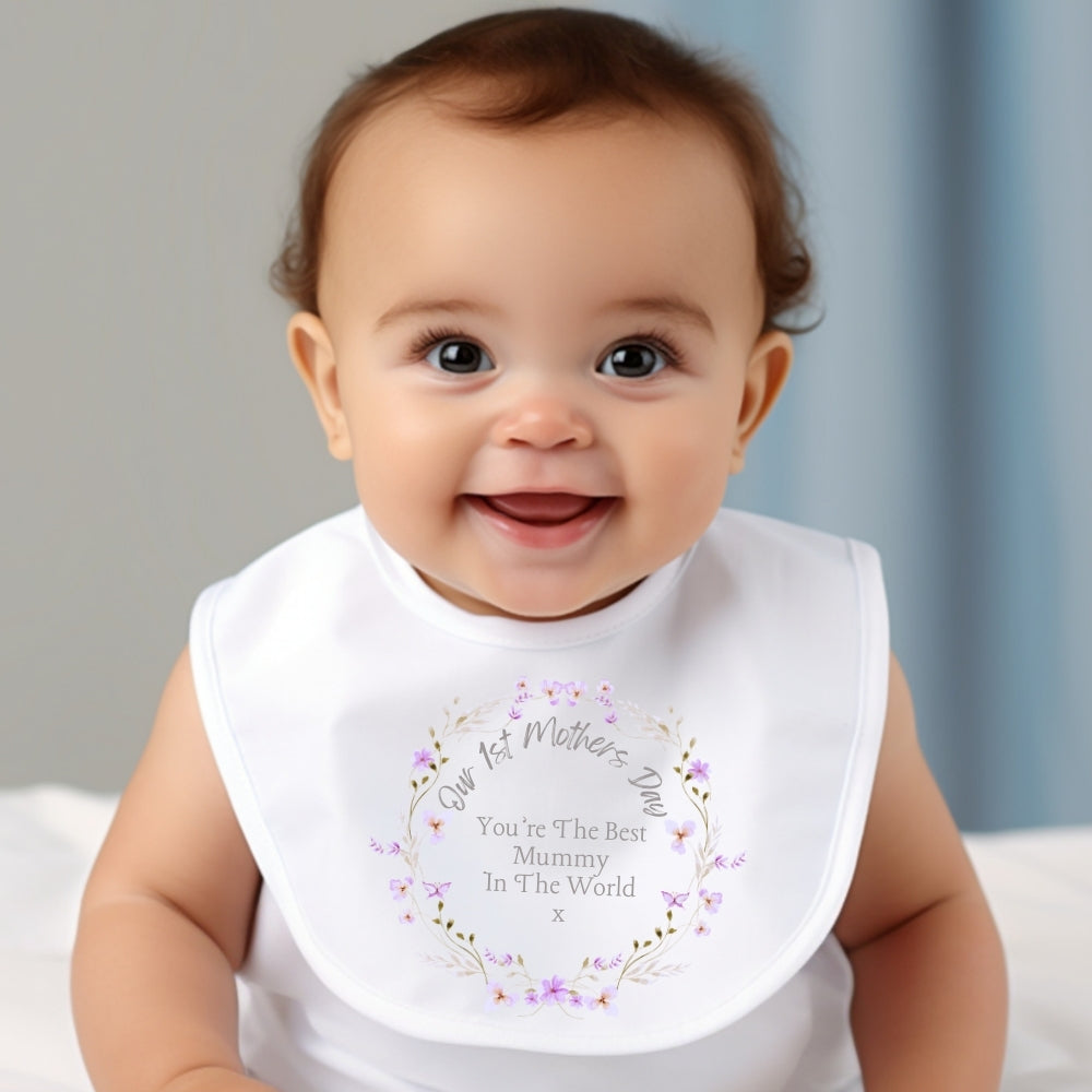 First Mother's Day Baby Outfit-Pertty Flowers/Baby Grow Gift Mum