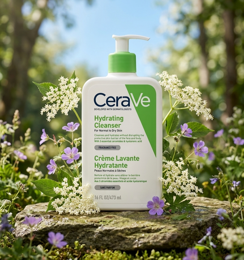 Crème Lavante Hydratante 473 ml – Nettoyant  Visage & Corps Peaux Normales à Sèches